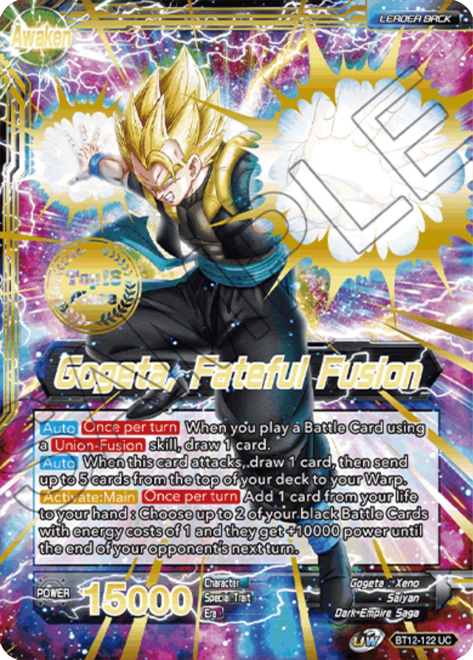 Son Goku & Vegeta // Gogeta, Fateful Fusion (2021 Championship Top 16) (BT12-122) [Tournament Promotion Cards] | Dragon's Lair Comics and Fantasy Houston TX