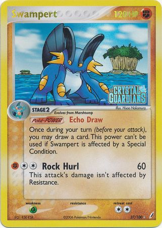 Swampert (27/100) (Stamped) [EX: Crystal Guardians] | Dragon's Lair Comics and Fantasy Houston TX