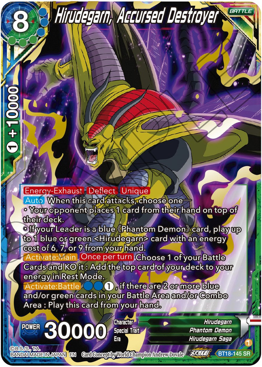 Hirudegarn, Accursed Destroyer (BT18-145) [Dawn of the Z-Legends] | Dragon's Lair Comics and Fantasy Houston TX