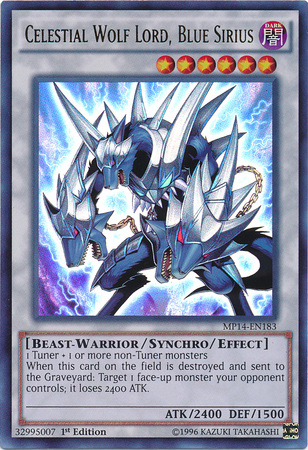 Celestial Wolf Lord, Blue Sirius [MP14-EN183] Ultra Rare | Dragon's Lair Comics and Fantasy Houston TX