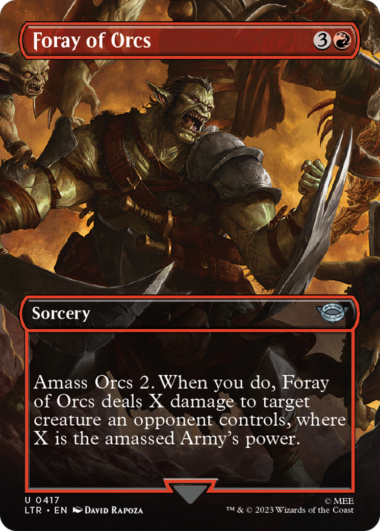 Foray of Orcs (Borderless Alternate Art) [The Lord of the Rings: Tales of Middle-Earth] | Dragon's Lair Comics and Fantasy Houston TX