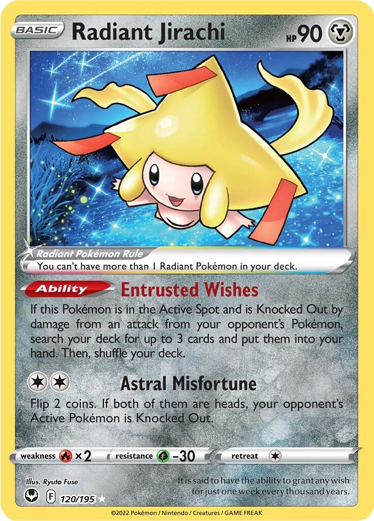 Radiant Jirachi (120/195) [Sword & Shield: Silver Tempest] | Dragon's Lair Comics and Fantasy Houston TX