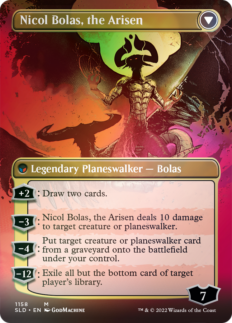 Nicol Bolas, the Ravager // Nicol Bolas, the Arisen (Borderless) [Secret Lair: From Cute to Brute] | Dragon's Lair Comics and Fantasy Houston TX