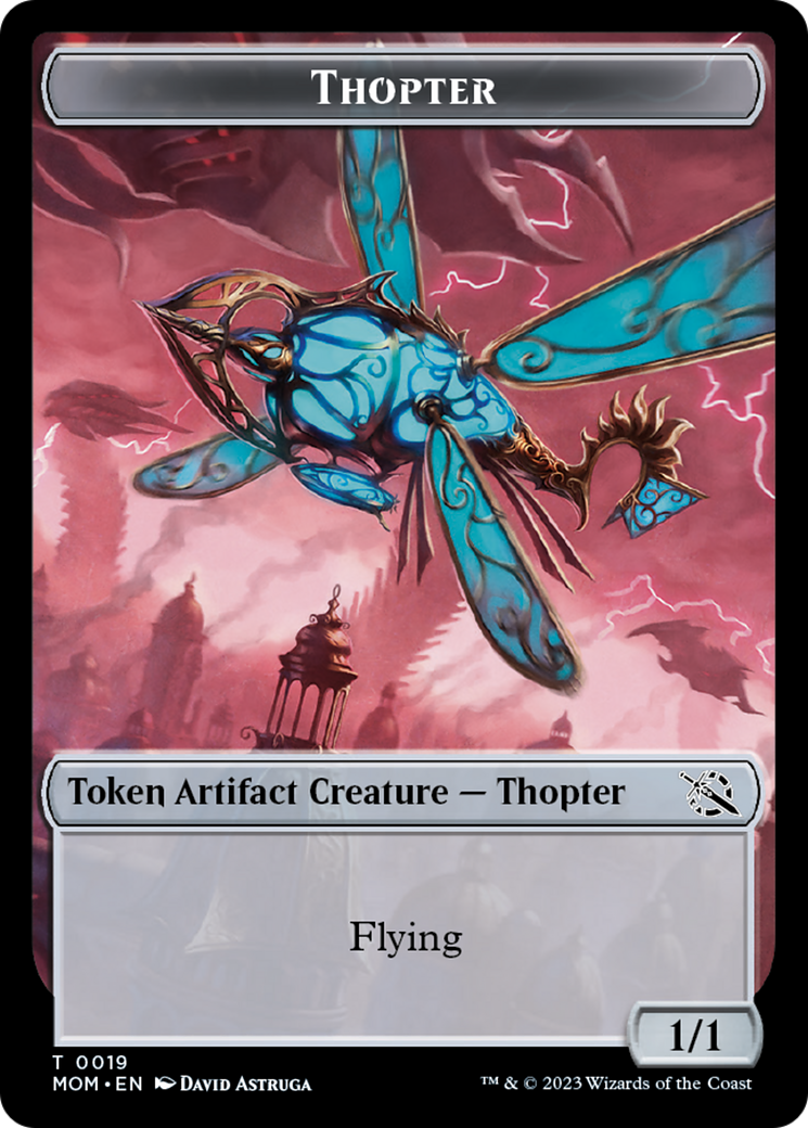 Treasure (21) // Thopter Double-Sided Token [March of the Machine Tokens] | Dragon's Lair Comics and Fantasy Houston TX