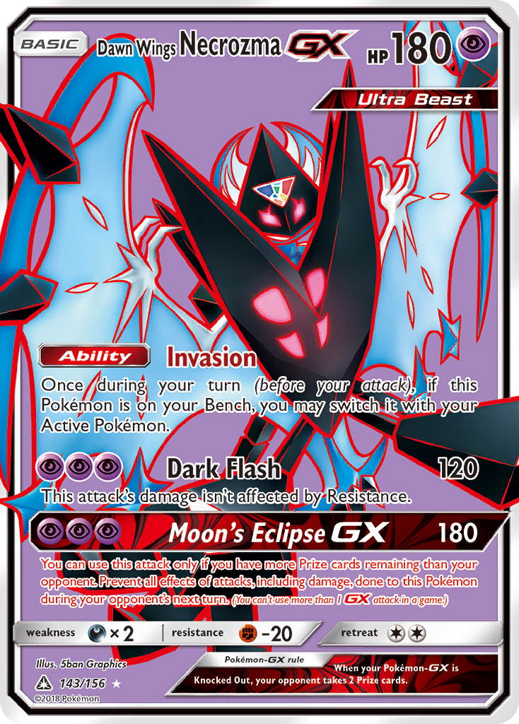 Dawn Wings Necrozma GX (143/156) [Sun & Moon: Ultra Prism] | Dragon's Lair Comics and Fantasy Houston TX