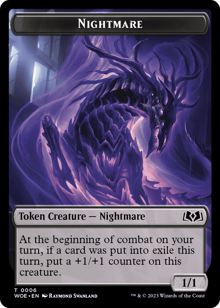 Nightmare // Food (0010) Double-Sided Token [Wilds of Eldraine Tokens] | Dragon's Lair Comics and Fantasy Houston TX