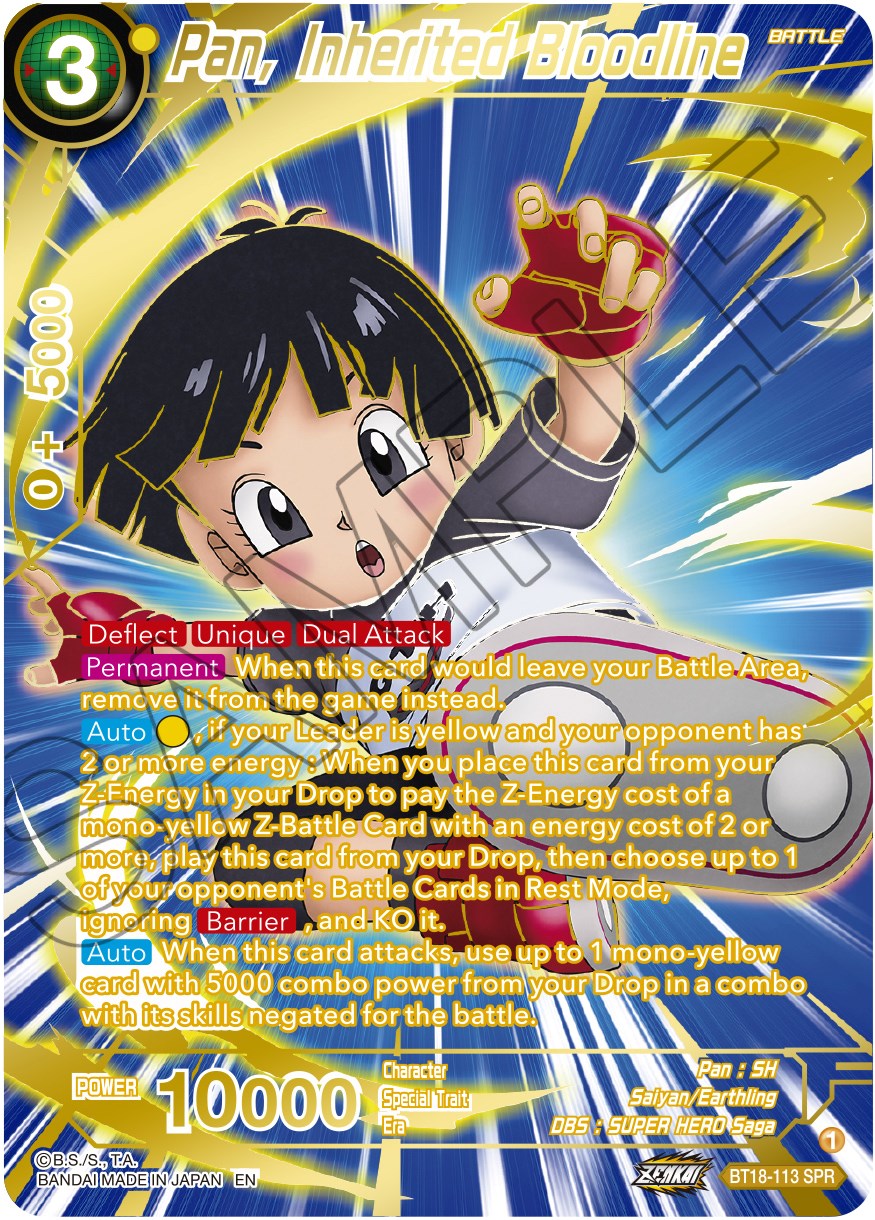 Pan, Inherited Bloodline (SPR) (BT18-109) [Dawn of the Z-Legends] | Dragon's Lair Comics and Fantasy Houston TX