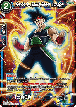 Bardock, Spirit Boost Avenger (EX17-02) [Saiyan Booster] | Dragon's Lair Comics and Fantasy Houston TX