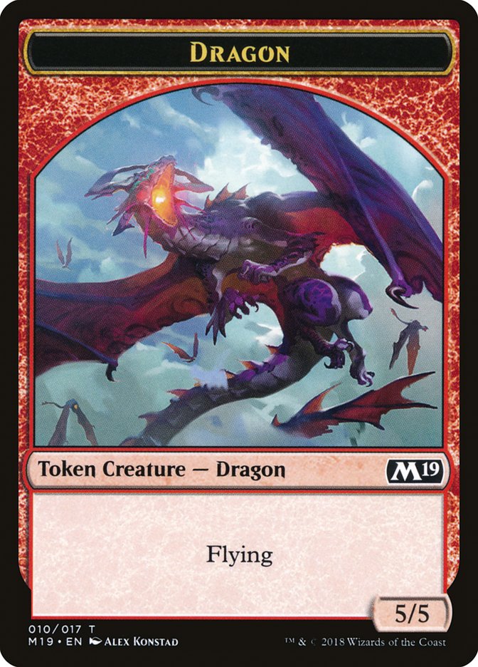 Dragon Token (010/017) [Core Set 2019 Tokens] | Dragon's Lair Comics and Fantasy Houston TX