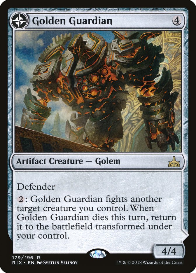 Golden Guardian // Gold-Forge Garrison [Rivals of Ixalan] | Dragon's Lair Comics and Fantasy Houston TX