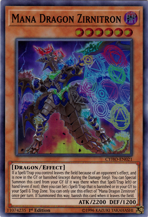 Mana Dragon Zirnitron [CYHO-EN021] Super Rare | Dragon's Lair Comics and Fantasy Houston TX