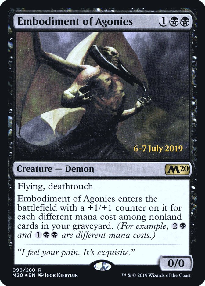 Embodiment of Agonies [Core Set 2020 Prerelease Promos] | Dragon's Lair Comics and Fantasy Houston TX