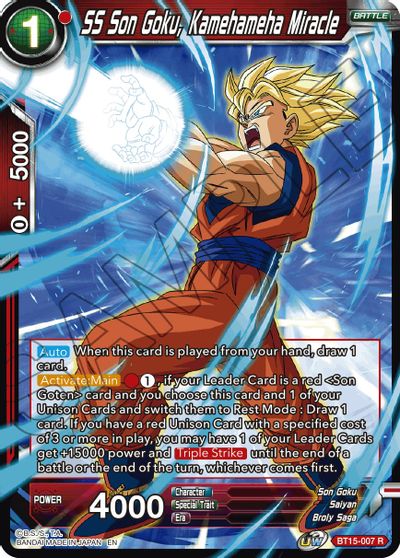 SS Son Goku, Kamehameha Miracle (BT15-007) [Saiyan Showdown] | Dragon's Lair Comics and Fantasy Houston TX