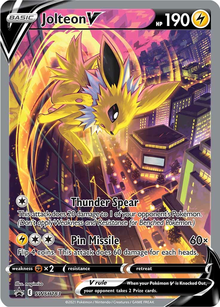 Jolteon V (SWSH183) [Sword & Shield: Black Star Promos] | Dragon's Lair Comics and Fantasy Houston TX