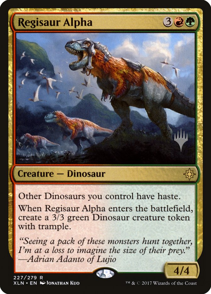 Regisaur Alpha (Promo Pack) [Ixalan Promos] | Dragon's Lair Comics and Fantasy Houston TX