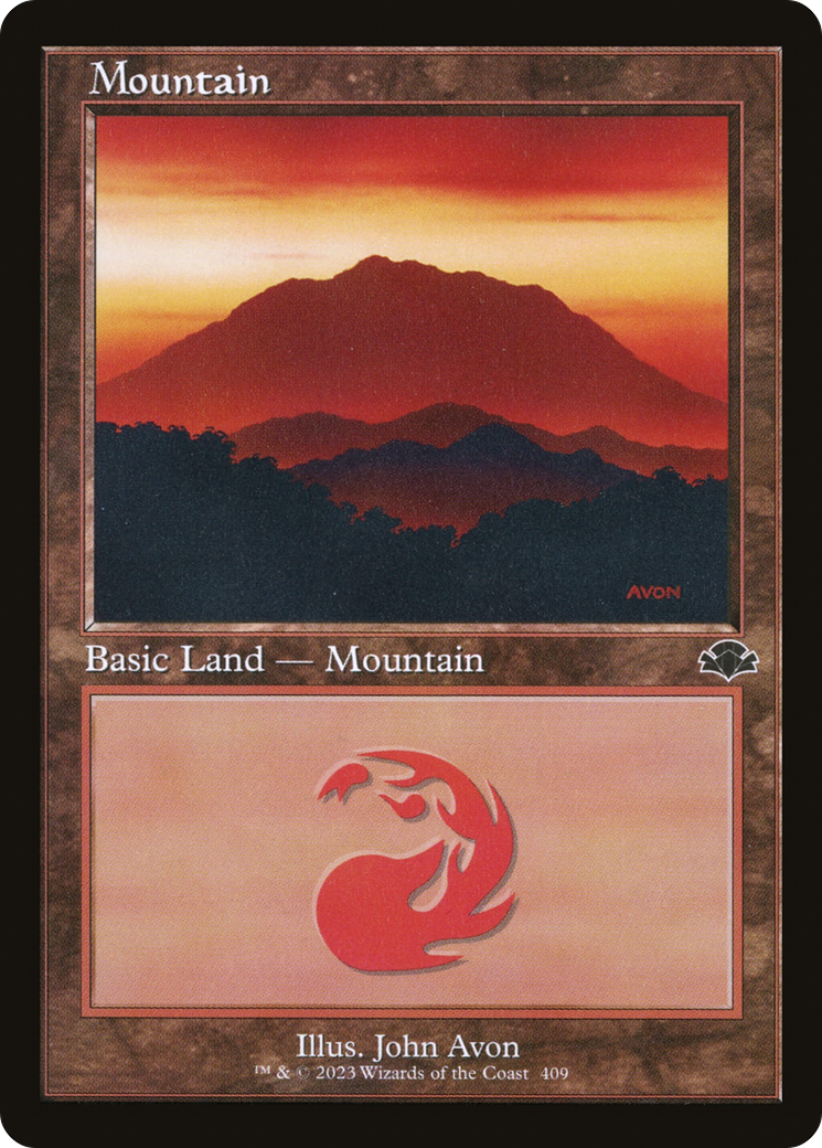 Mountain (409) (Retro) [Dominaria Remastered] | Dragon's Lair Comics and Fantasy Houston TX