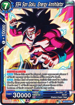 SS4 Son Goku, Energy Annihilator (BT11-049) [Vermilion Bloodline] | Dragon's Lair Comics and Fantasy Houston TX