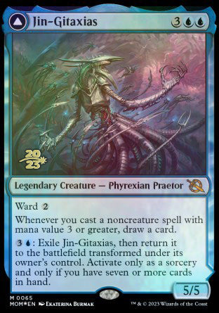 Jin-Gitaxias // The Great Synthesis [March of the Machine Prerelease Promos] | Dragon's Lair Comics and Fantasy Houston TX