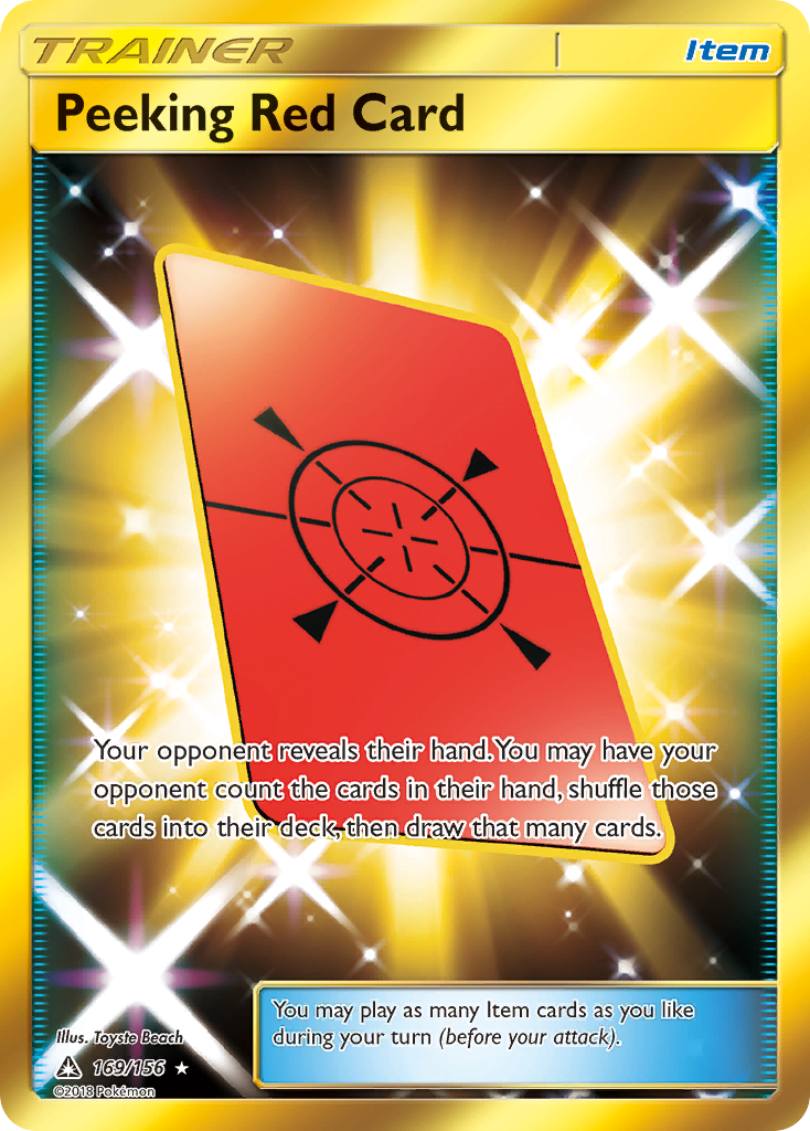 Peeking Red Card (169/156) [Sun & Moon: Ultra Prism] | Dragon's Lair Comics and Fantasy Houston TX