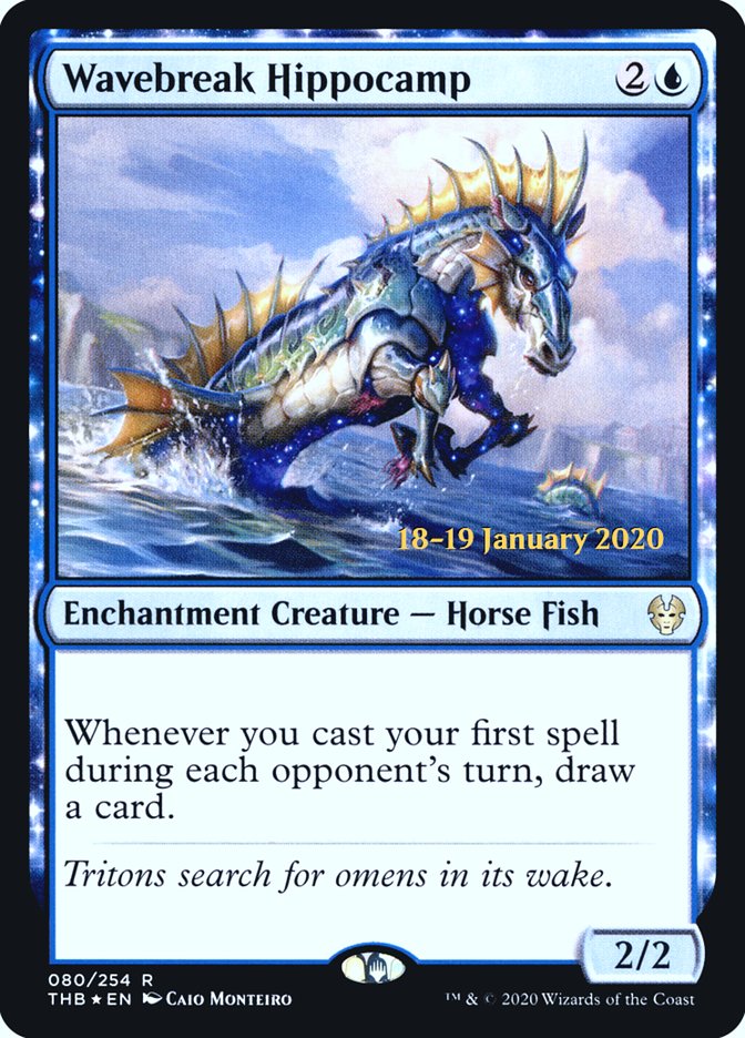 Wavebreak Hippocamp [Theros Beyond Death Prerelease Promos] | Dragon's Lair Comics and Fantasy Houston TX