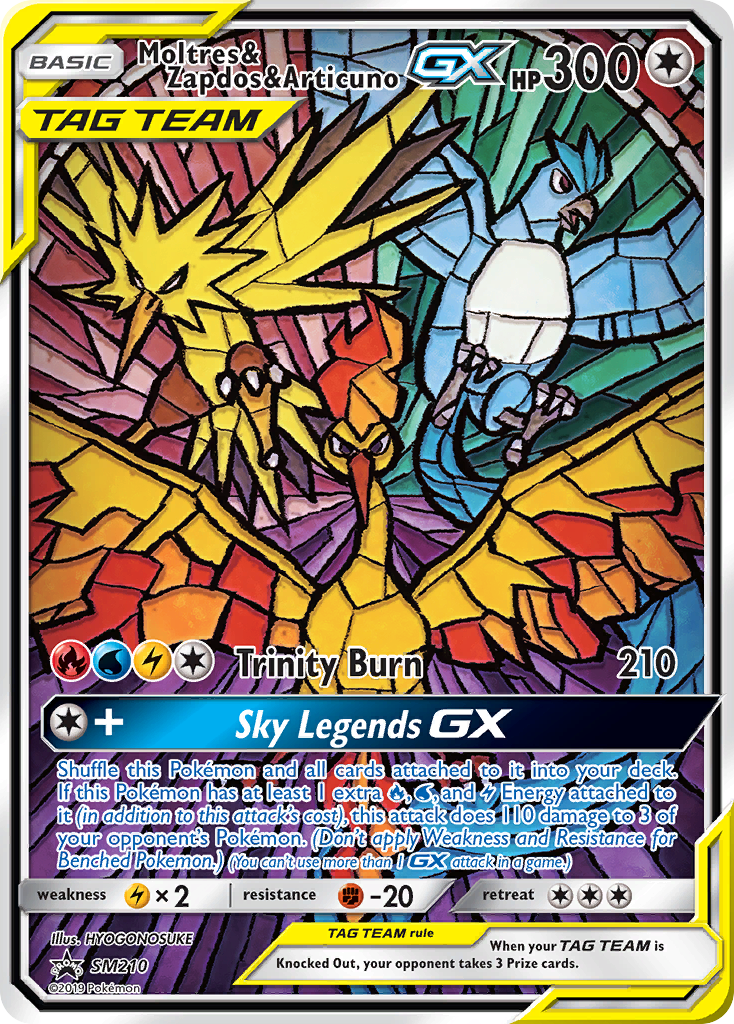 Moltres & Zapdos & Articuno GX (SM210) [Sun & Moon: Black Star Promos] | Dragon's Lair Comics and Fantasy Houston TX