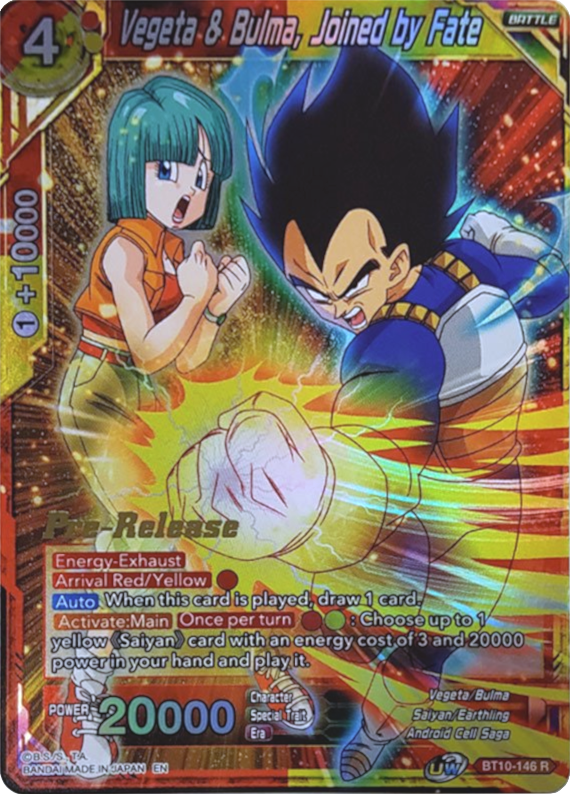 Vegeta & Bulma, Joined by Fate (BT10-146) [Rise of the Unison Warrior Prerelease Promos] | Dragon's Lair Comics and Fantasy Houston TX