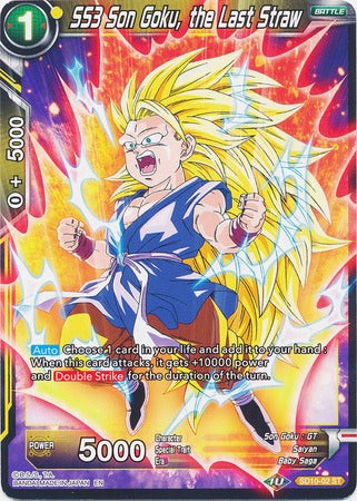 SS3 Son Goku, the Last Straw (Starter Deck - Parasitic Overlord) (SD10-02) [Malicious Machinations] | Dragon's Lair Comics and Fantasy Houston TX