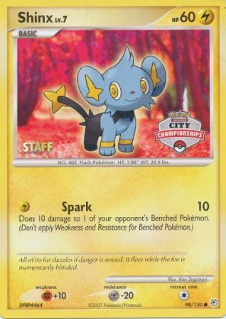 Shinx (98/130) (Staff City Championships Promo) [Nintendo: Black Star Promos] | Dragon's Lair Comics and Fantasy Houston TX