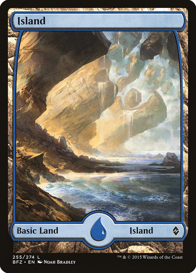 Island (255) (Full Art) [Battle for Zendikar] | Dragon's Lair Comics and Fantasy Houston TX