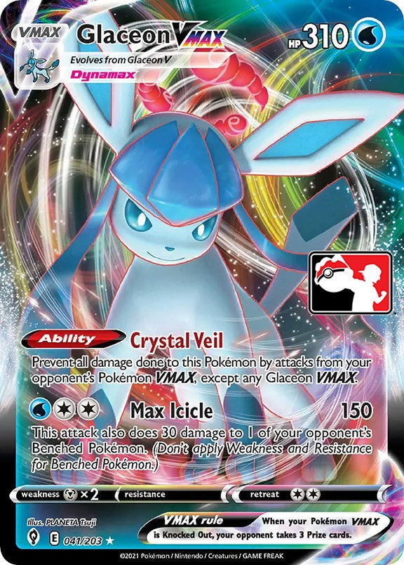 Glaceon VMAX (041/203) [Prize Pack Series One] | Dragon's Lair Comics and Fantasy Houston TX