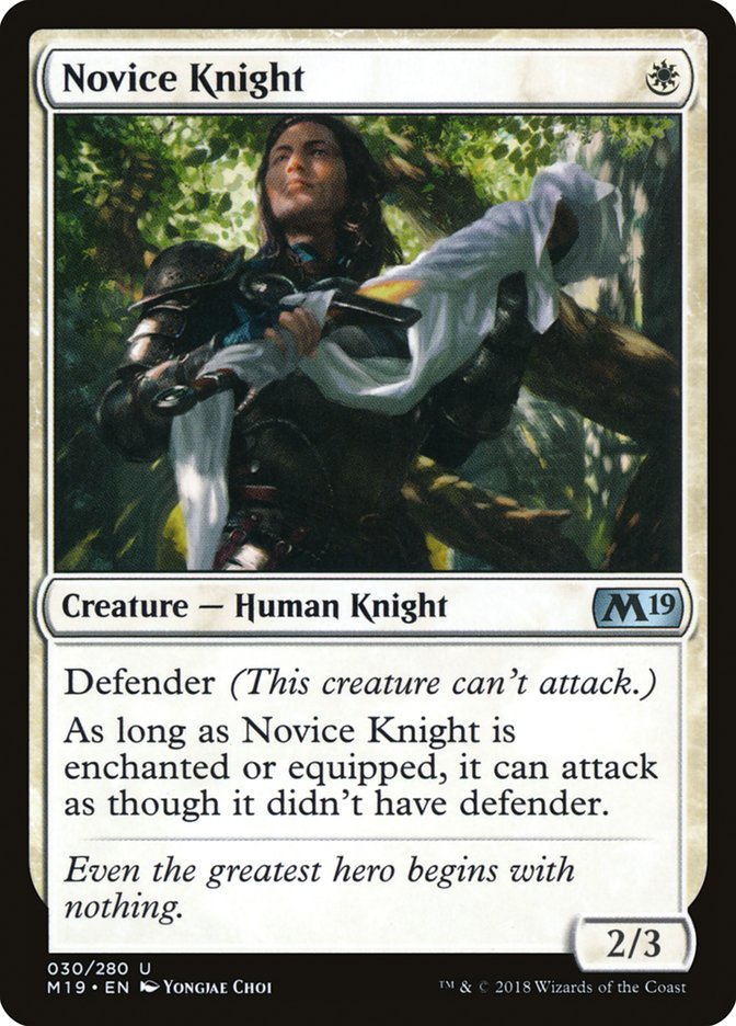 Novice Knight [Core Set 2019] | Dragon's Lair Comics and Fantasy Houston TX