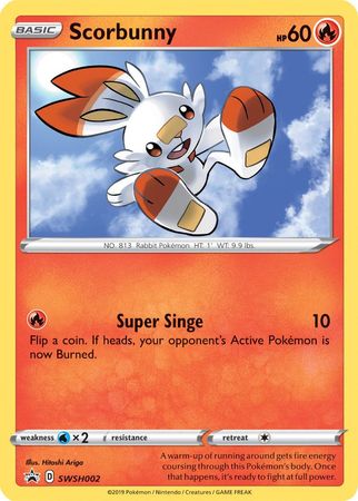 Scorbunny (SWSH002) [Sword & Shield: Black Star Promos] | Dragon's Lair Comics and Fantasy Houston TX