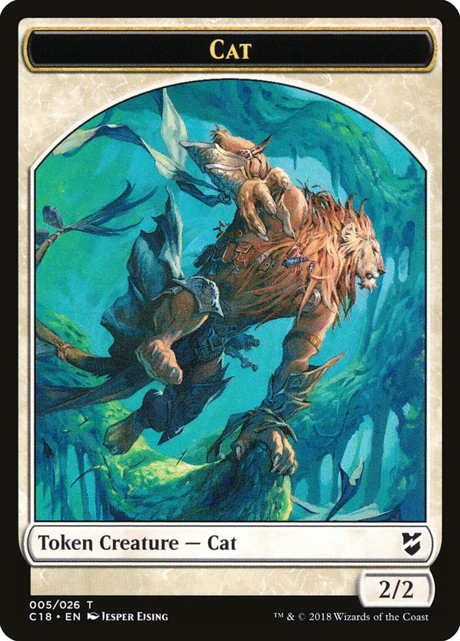 Cat Token [Commander 2018 Tokens] | Dragon's Lair Comics and Fantasy Houston TX