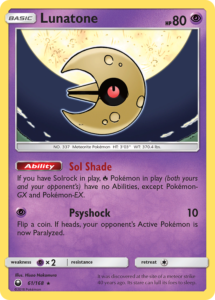 Lunatone (61/168) [Sun & Moon: Celestial Storm] | Dragon's Lair Comics and Fantasy Houston TX