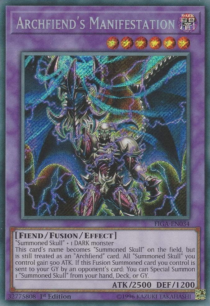 Archfiend's Manifestation [FIGA-EN034] Secret Rare | Dragon's Lair Comics and Fantasy Houston TX