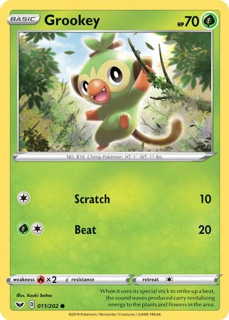 Grookey (011/202) (Premium Collection) [Sword & Shield: Base Set] | Dragon's Lair Comics and Fantasy Houston TX