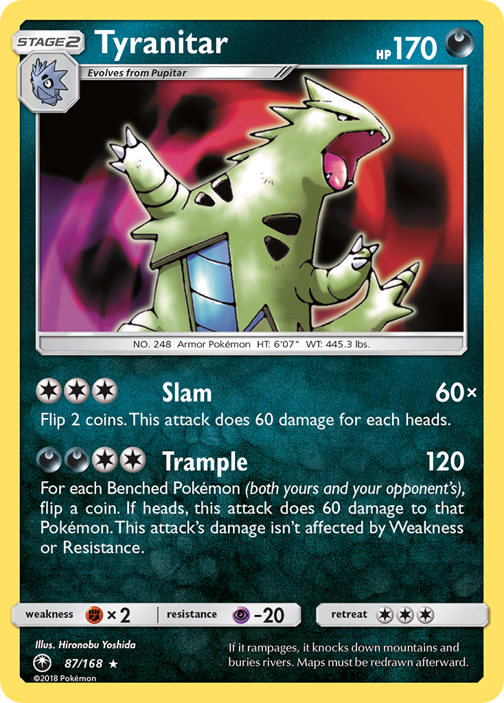 Tyranitar (87/168) [Sun & Moon: Celestial Storm] | Dragon's Lair Comics and Fantasy Houston TX