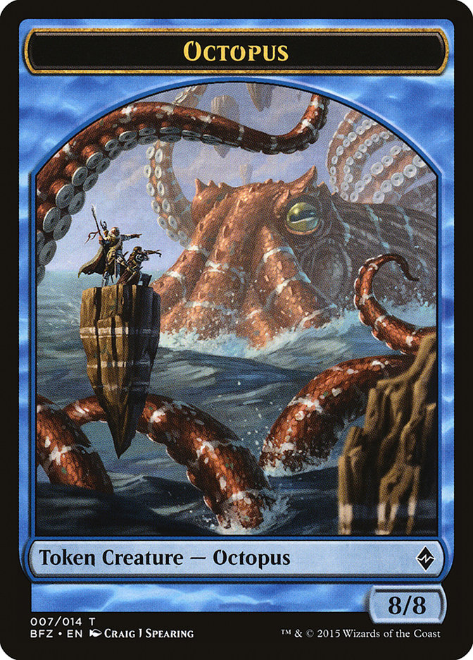 Octopus Token [Battle for Zendikar Tokens] | Dragon's Lair Comics and Fantasy Houston TX