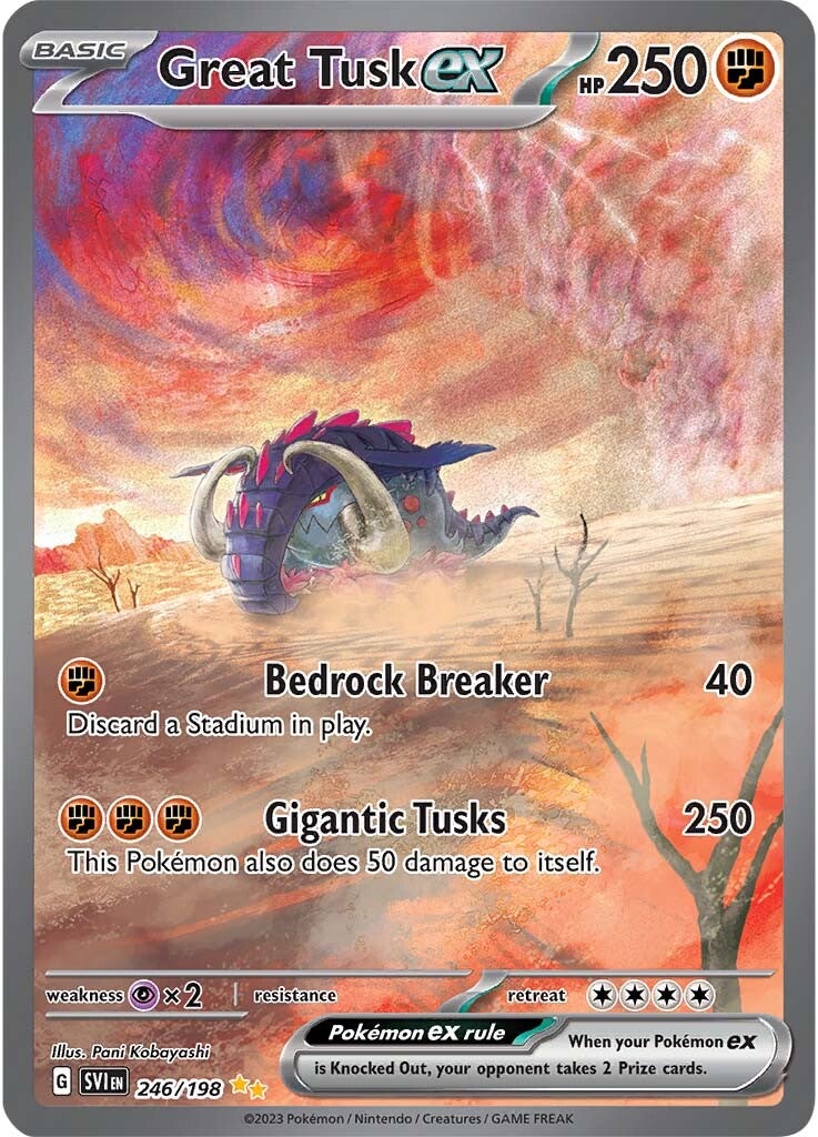 Great Tusk ex (246/198) [Scarlet & Violet: Base Set] | Dragon's Lair Comics and Fantasy Houston TX