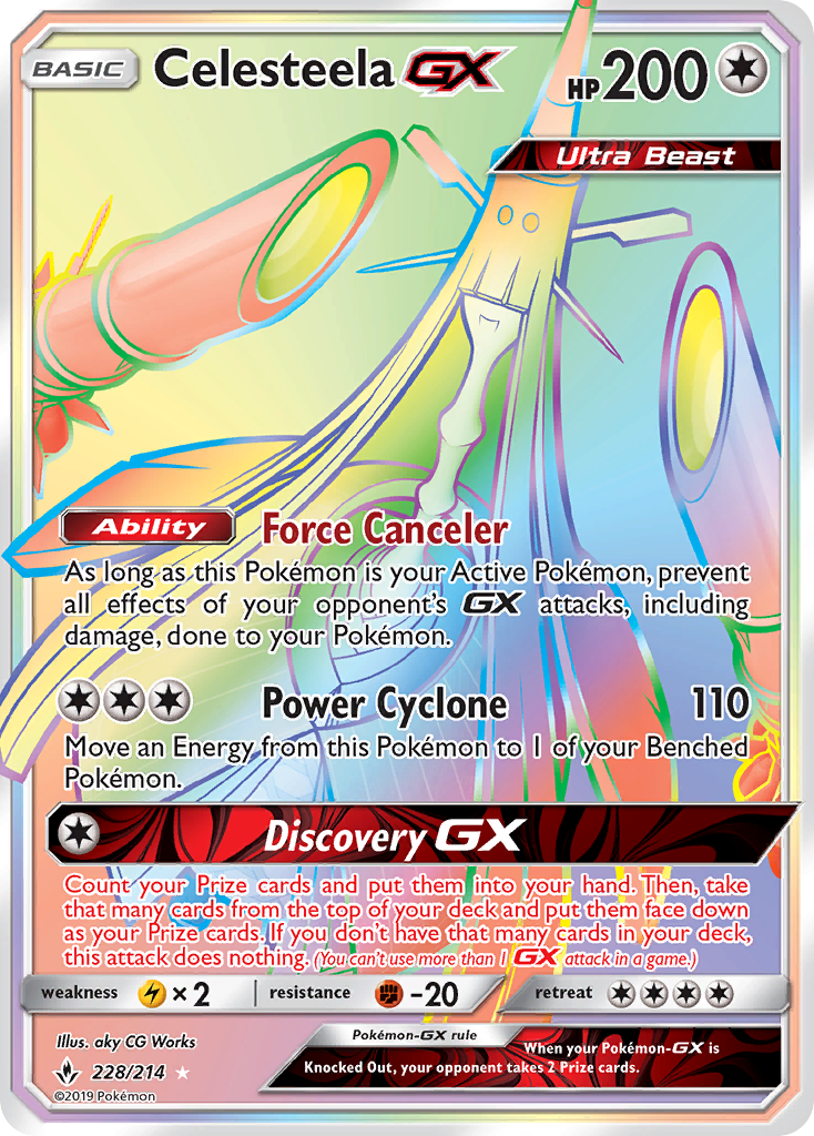 Celesteela GX (228/214) [Sun & Moon: Unbroken Bonds] | Dragon's Lair Comics and Fantasy Houston TX