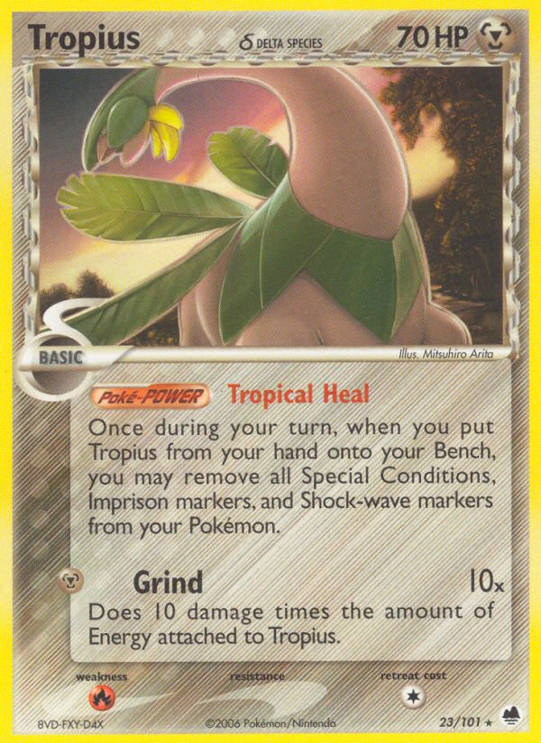 Tropius (23/101) (Delta Species) [EX: Dragon Frontiers] | Dragon's Lair Comics and Fantasy Houston TX