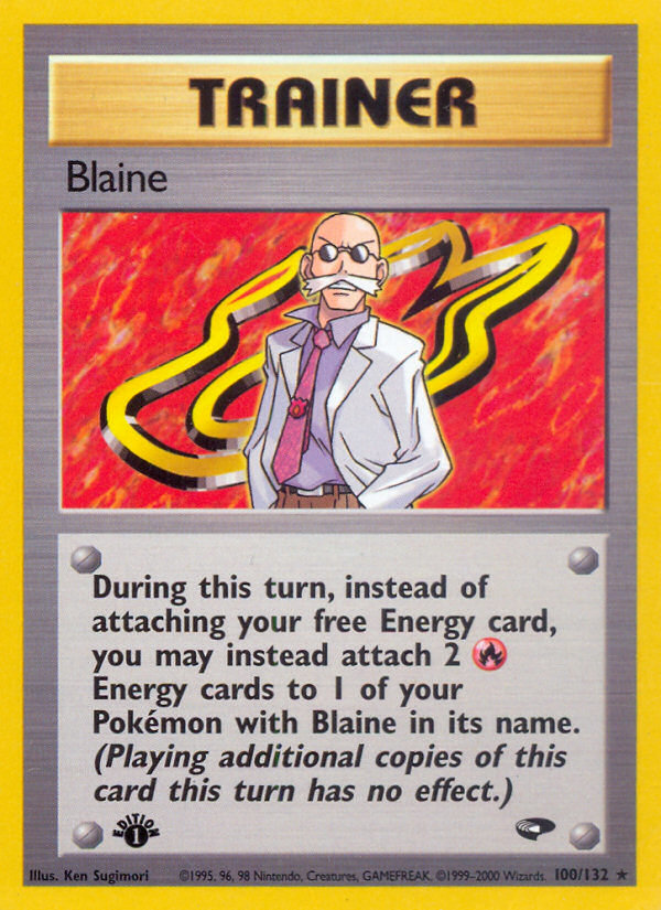 Blaine (100/132) [Gym Challenge 1st Edition] | Dragon's Lair Comics and Fantasy Houston TX