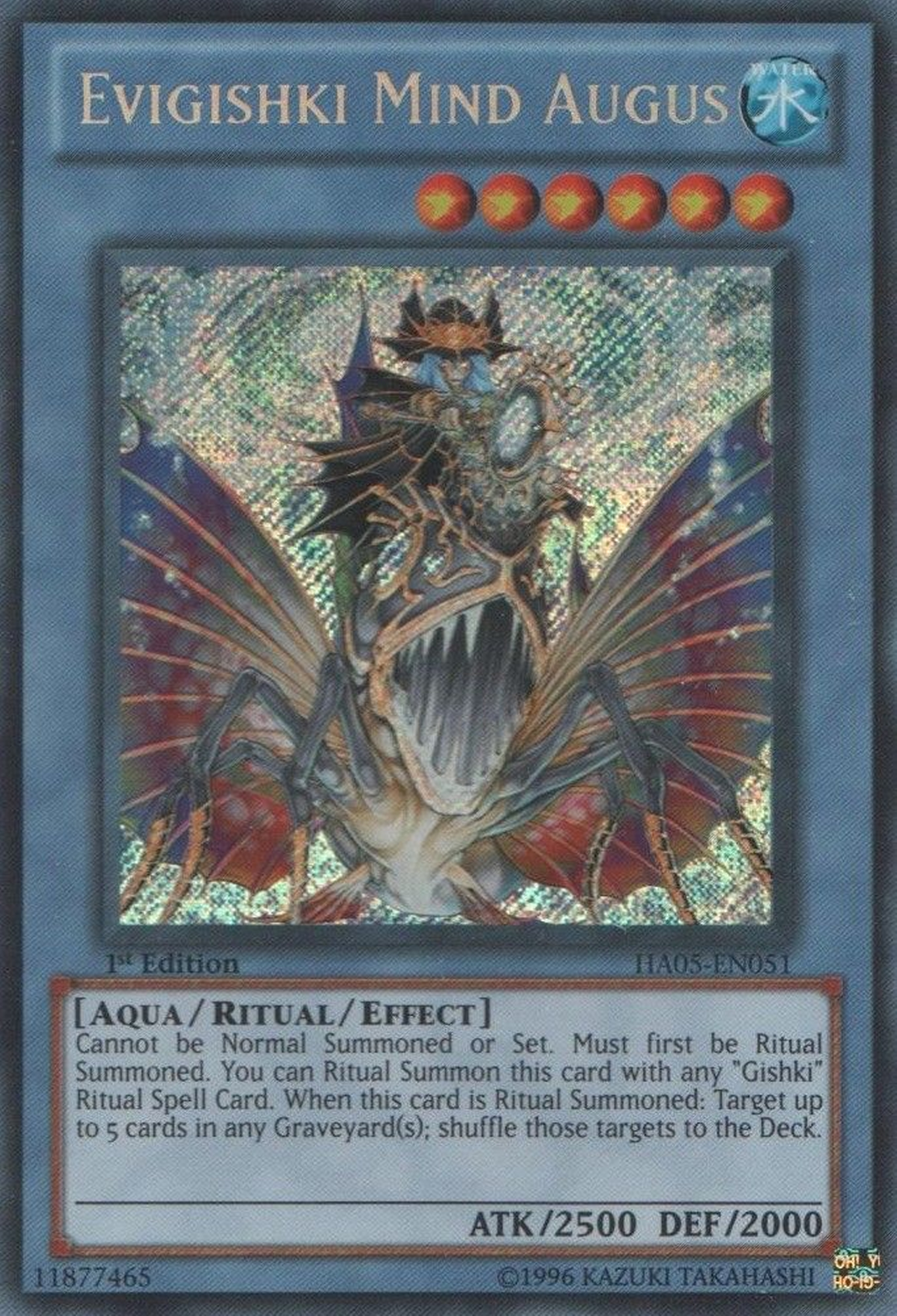 Evigishki Mind Augus [HA05-EN051] Secret Rare | Dragon's Lair Comics and Fantasy Houston TX