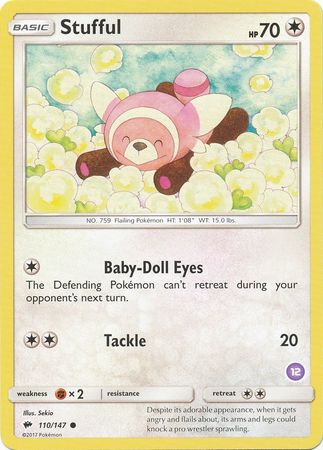 Stufful (110/147) (Deck Exclusive #12) [Sun & Moon: Trainer Kit - Alolan Sandslash] | Dragon's Lair Comics and Fantasy Houston TX