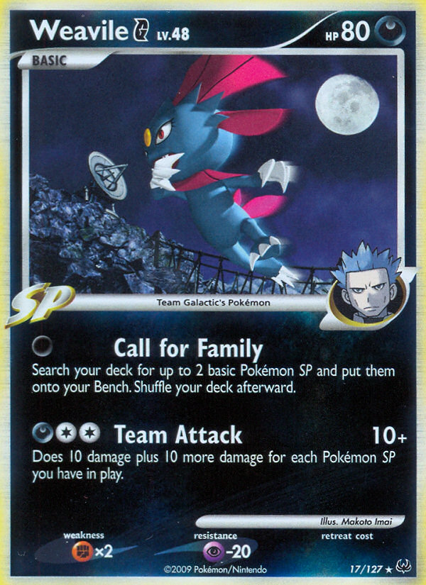 Weavile G (17/127) [Platinum: Base Set] | Dragon's Lair Comics and Fantasy Houston TX