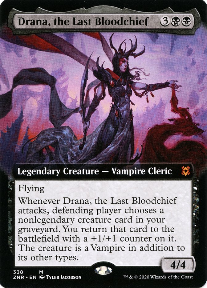 Drana, the Last Bloodchief (Extended Art) [Zendikar Rising] | Dragon's Lair Comics and Fantasy Houston TX