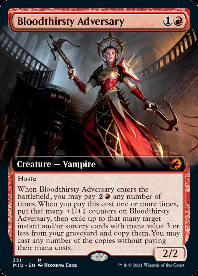 Bloodthirsty Adversary (Extended Art) [Innistrad: Midnight Hunt] | Dragon's Lair Comics and Fantasy Houston TX