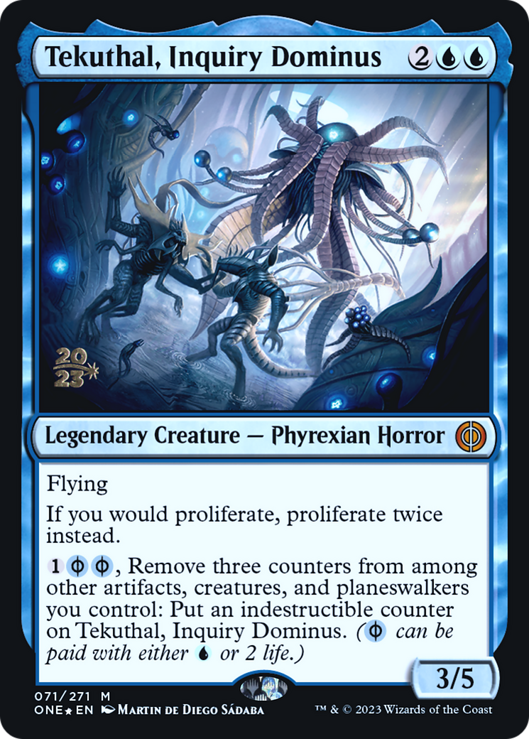 Tekuthal, Inquiry Dominus [Phyrexia: All Will Be One Prerelease Promos] | Dragon's Lair Comics and Fantasy Houston TX