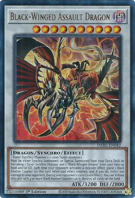 Black-Winged Assault Dragon [DABL-EN042] Ultra Rare | Dragon's Lair Comics and Fantasy Houston TX