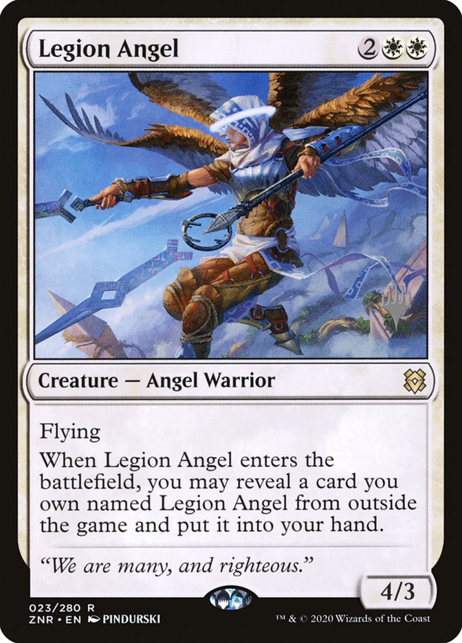 Legion Angel (Promo Pack) [Zendikar Rising Promos] | Dragon's Lair Comics and Fantasy Houston TX